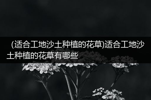 （适合工地沙土种植的花草)适合工地沙土种植的花草有哪些