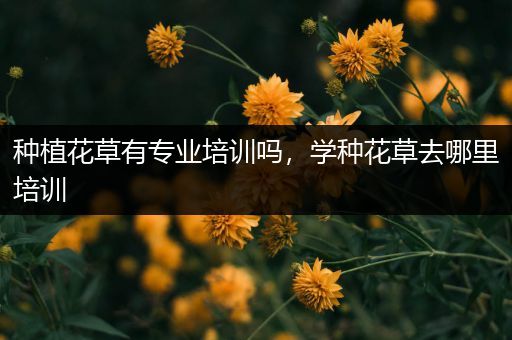种植花草有专业培训吗，学种花草去哪里培训