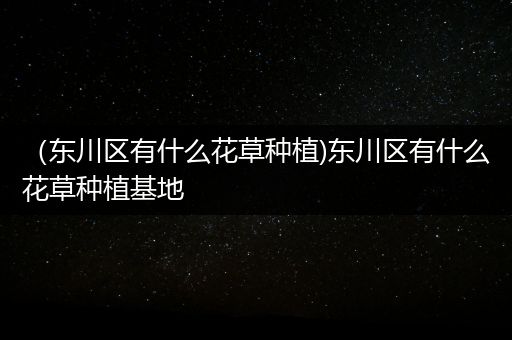 （东川区有什么花草种植)东川区有什么花草种植基地