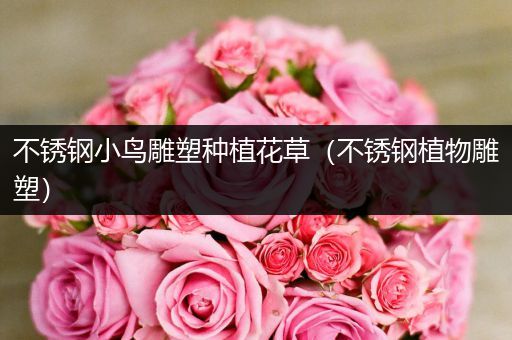 不锈钢小鸟雕塑种植花草（不锈钢植物雕塑）