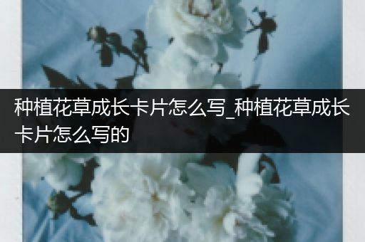 种植花草成长卡片怎么写_种植花草成长卡片怎么写的