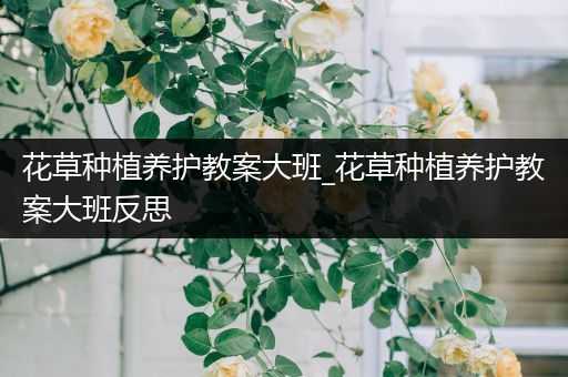 花草种植养护教案大班_花草种植养护教案大班反思