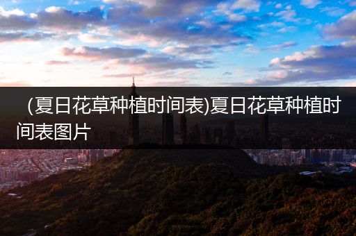 （夏日花草种植时间表)夏日花草种植时间表图片