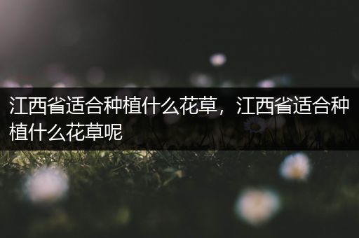 江西省适合种植什么花草，江西省适合种植什么花草呢