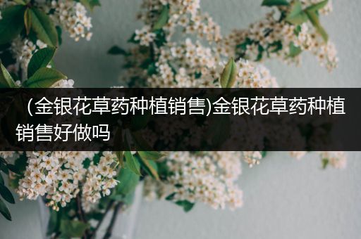 （金银花草药种植销售)金银花草药种植销售好做吗
