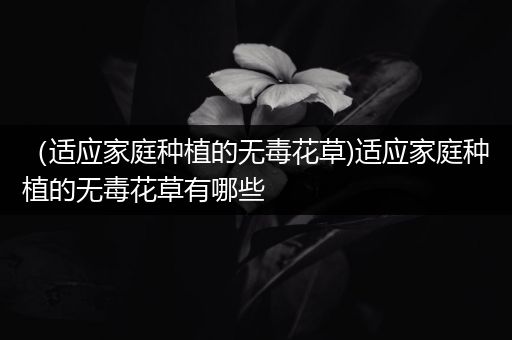 （适应家庭种植的无毒花草)适应家庭种植的无毒花草有哪些