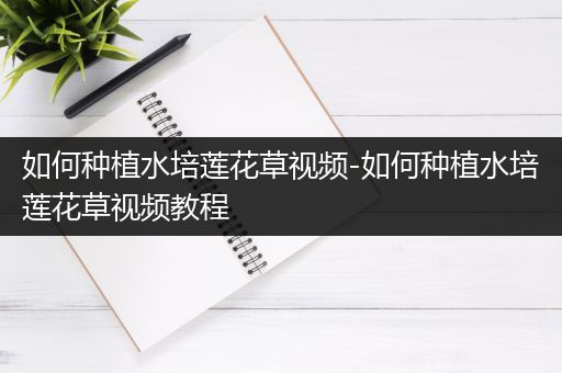 如何种植水培莲花草视频-如何种植水培莲花草视频教程
