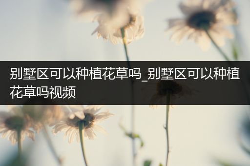 别墅区可以种植花草吗_别墅区可以种植花草吗视频